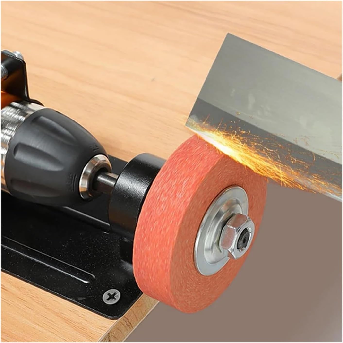 Buffing Wheel Metal Polishing Tool Grinder Hand Electric Sander Conversion Head Polishing Wheel Grinder Grinding Wheel Sand Block(Blue Grinding Wheel)