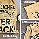 Lustiges Geschenkbeutel Geschenk zum 60 Geburtstag Mann-Jutebeutel Herzlichen Glückwunsch, alter Sack!“ mit Geldgeschenke Geburtstagskarte 60–Witziges Geschenke für 60. Geburtstag Mann (40x30 cm)