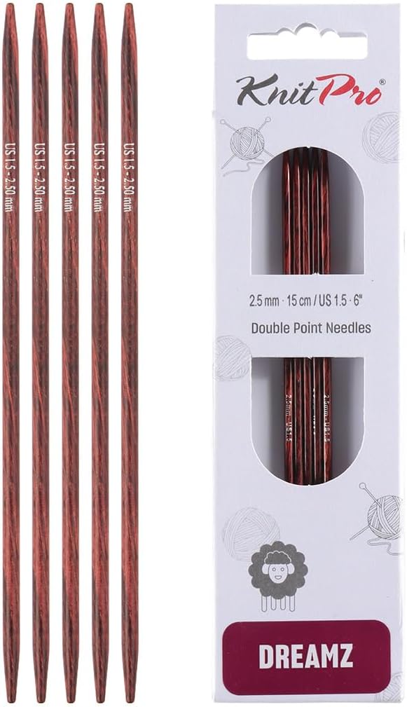 KnitPro Dreamz Double Pointed Needles 6" (15cm) | US Size 4 (3.5mm)