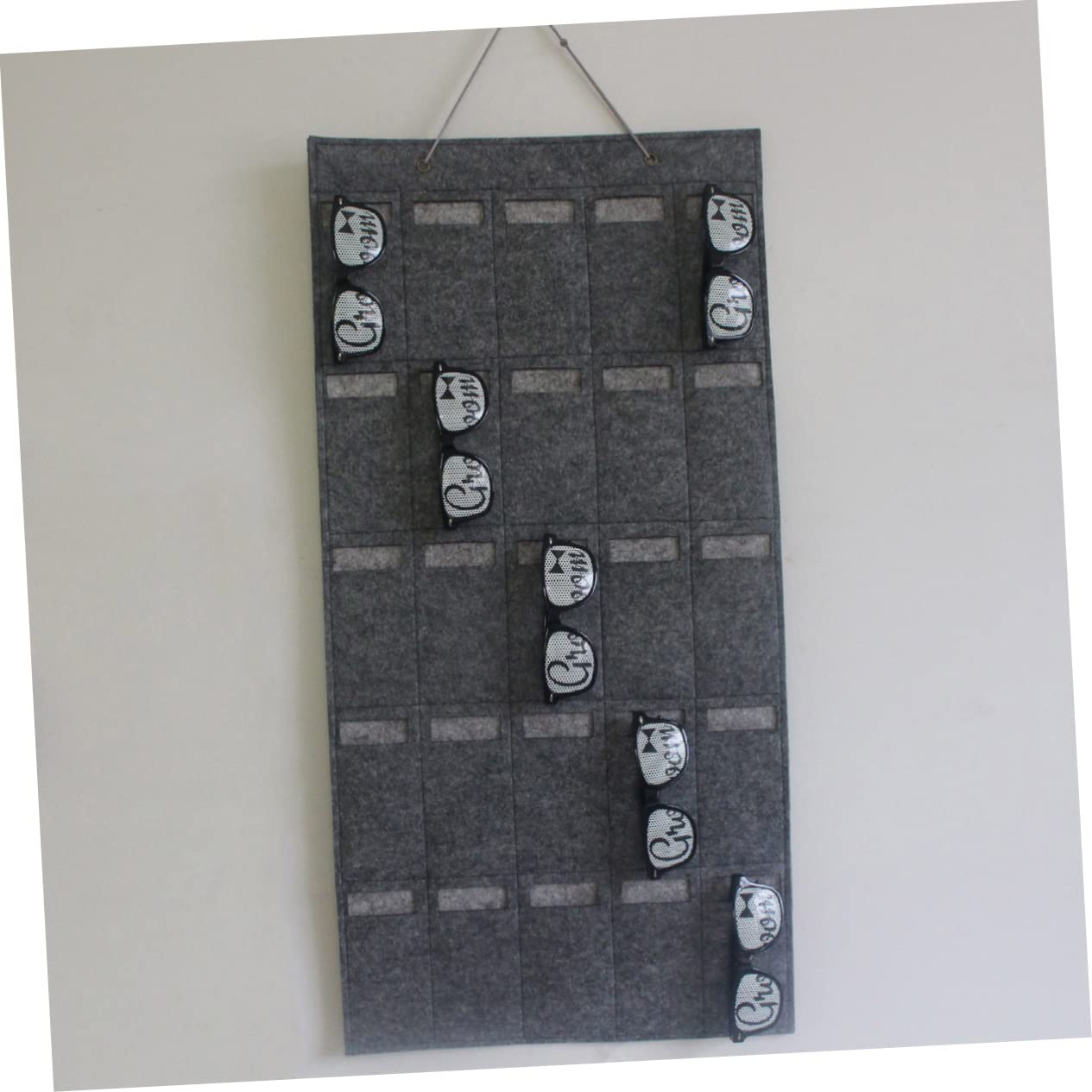 IMIKEYA 3 Stk Hängetasche zur Aufbewahrung von Sonnenbrillen wall mounted organizer sonnenbrille organizer Sonnenbrillen-er aus Filz Tasche zum Aufhängen von Grey