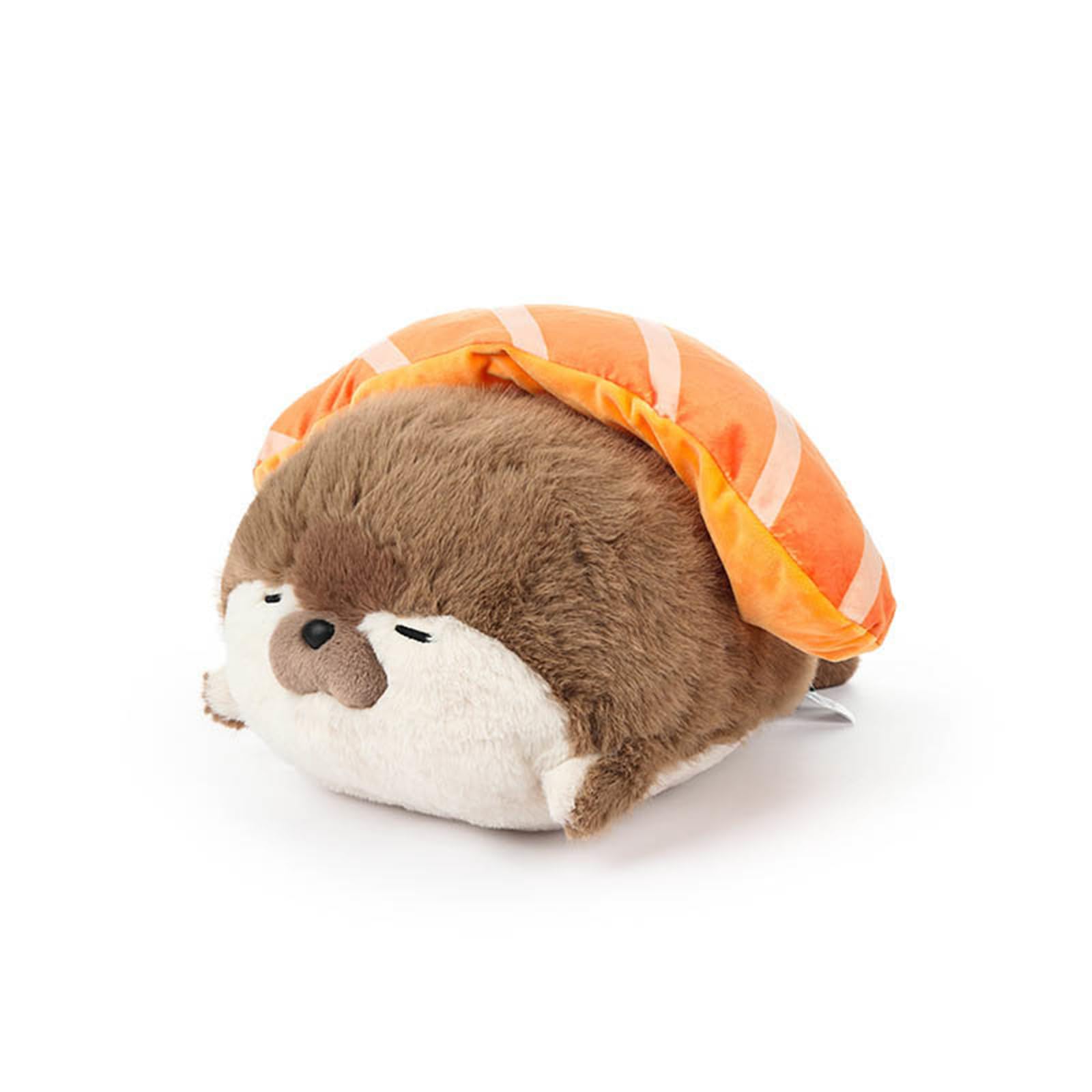 Stofftier, Süßes Robbenkissen, Garnelen-Sushi-Plüschspielzeug for Kinder, Robben-Plüschkissen, Kawaii-Robbentierkissen(Brown)