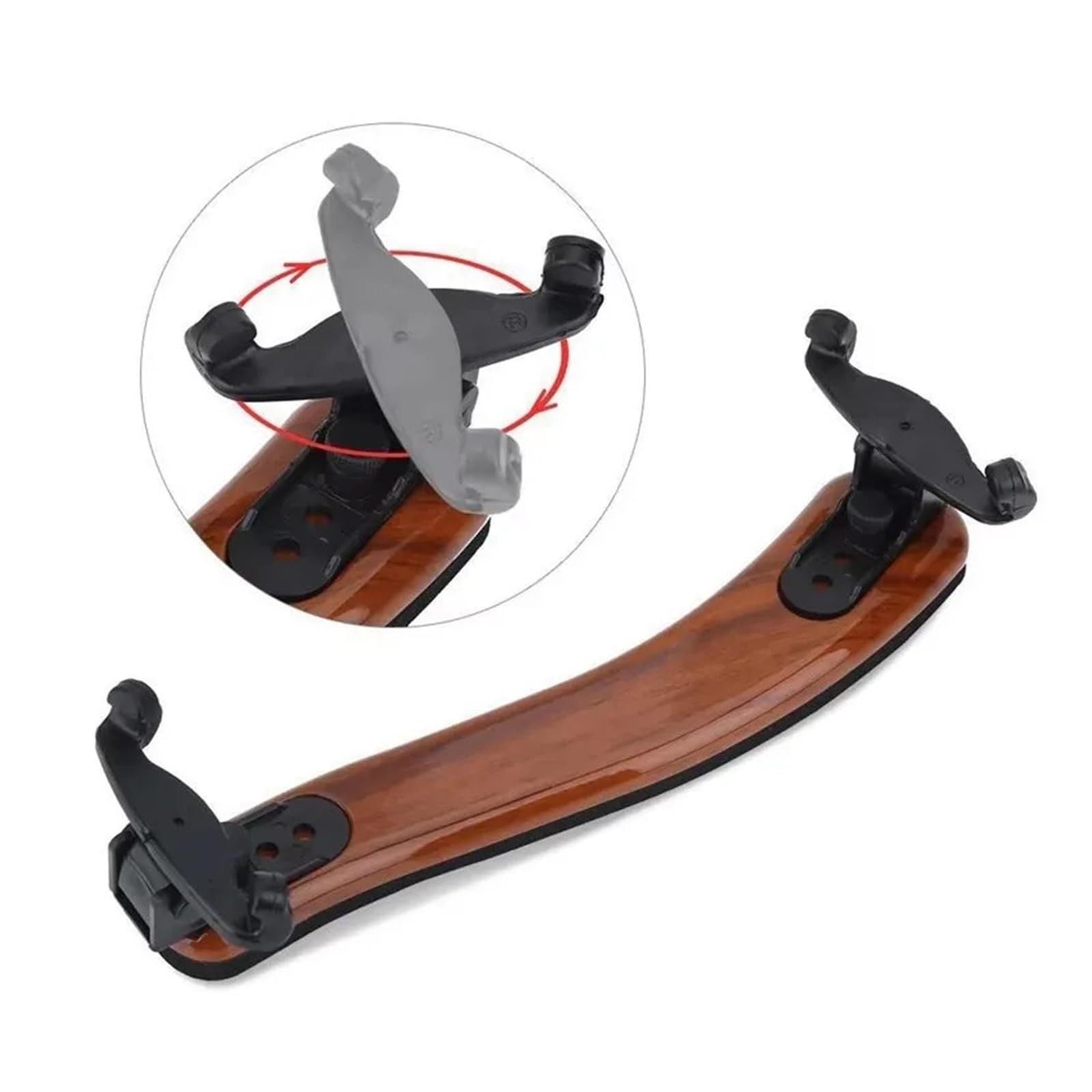 Apoyabrazos de violín de madera veteada 1/4 1/2 3/4 4/4 Hombreras de altura ajustable for accesorios de violines