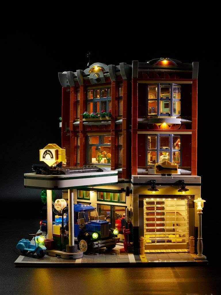 LED Lighting Kit for Your Lego Expert Corner Garage Set 10264 (Lego Set Not Included)