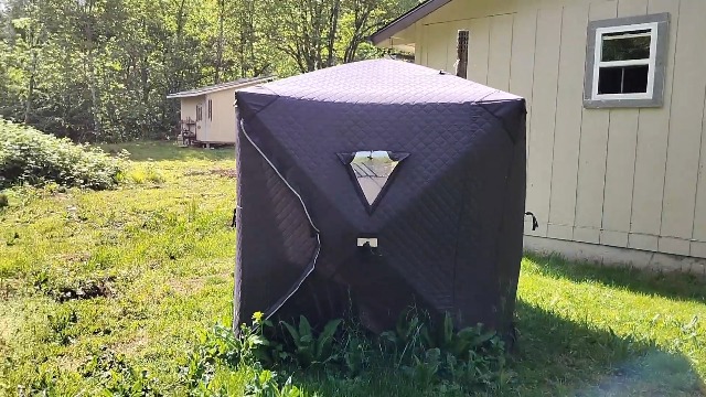 WILLOWYBE Portale Outdoor Sauna Set with Sauna Tent, Sauna Wood Stove for Dry Sauna, Cooking for Family and Friends : Patio, Lawn & Garden