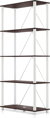 Miniatura 18 de Homes: Inside + Out Apexa Unidades de Estantería Estrecha Moderna de 4 Niveles, Estantes de Exhibición para Coleccionables, Estante de Pie de Fácil