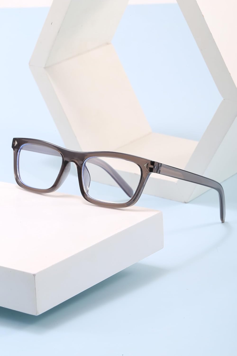 Retro Square Fashion Glasses Y2K Compact Clear Lens Decor Eyewear Bundle Daily Street Travel Accessory