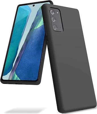 GOOSPERY Liquid Silicone Case Compatible with Galaxy Note 20 6.7 inches - 2020 Silky-Soft Touch Full Body Protection Shockproof Cover Case with Soft Microfiber Lining - Black