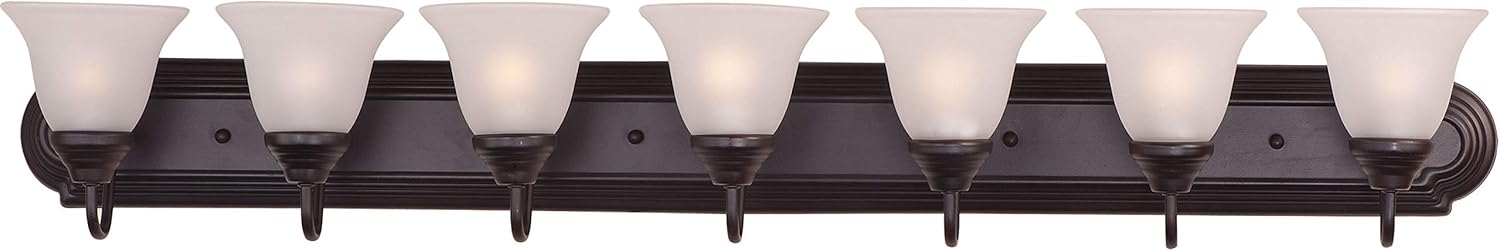Maxim Essentials-7 Light Early American Bath Vanity in Early American style-48 Inches Wide by 7 inches high-Oil Rubbed Bronze