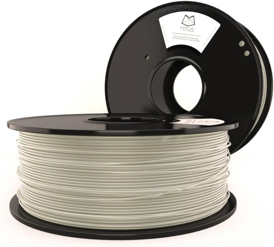 Mitus ABS Filament 1.75mm 1 kg for 3D Printing, Made in the USA, Glow in the Dark