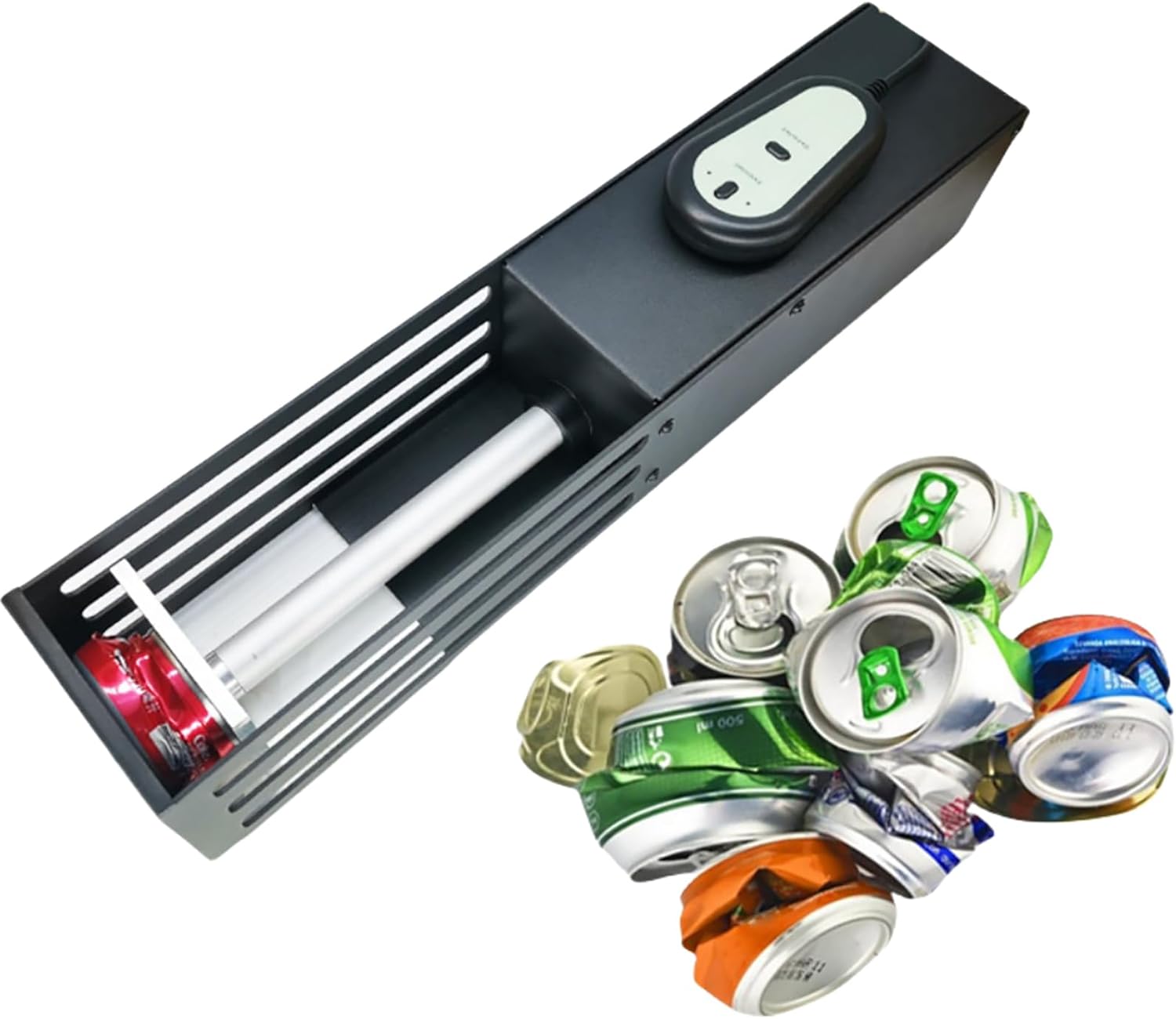 Electric Can Crusher for Recycling 12 oz and 16 oz Aluminium Metal cans