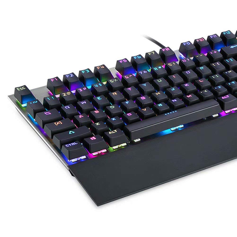 Meccanico tastiera USB Wired Gaming tastiera blu/nero interruttore con 18 modalità di retroilluminazione per Desktop del computer portatile del giocatore