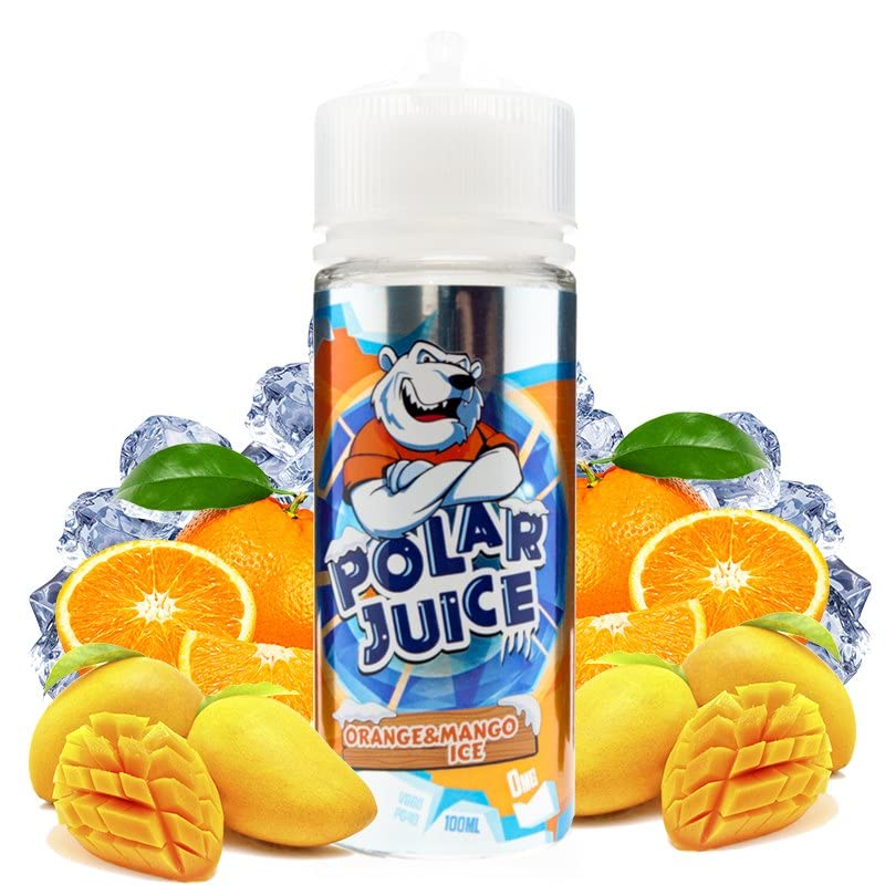 E-Liquide ORANGE & MANGO ICE | 100ML TPD | POLAR JUICE ORANGE & MANGO ICE |  Sans Nicotine : 0MG | E-liquide pour cigarette électronique