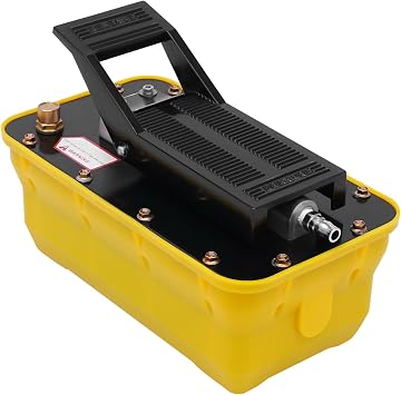 Air Hydraulic Pump, 10,000 PSI 1/2 Gal Reservoir, NPT 3/8 Oil Outlet, RC 1/4 Inlet,6.6 FT Pipe, Foot Actuated Hydraulic Pump Air Treadle for Auto Body Frame Machines and Pulling Post