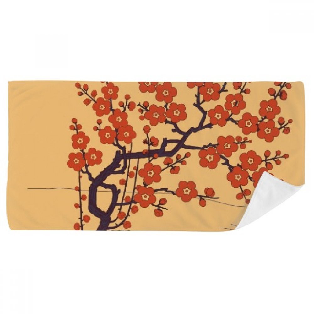 Peinture Culture Japonaise drap de bain en coton doux absorbant et compact 35x70