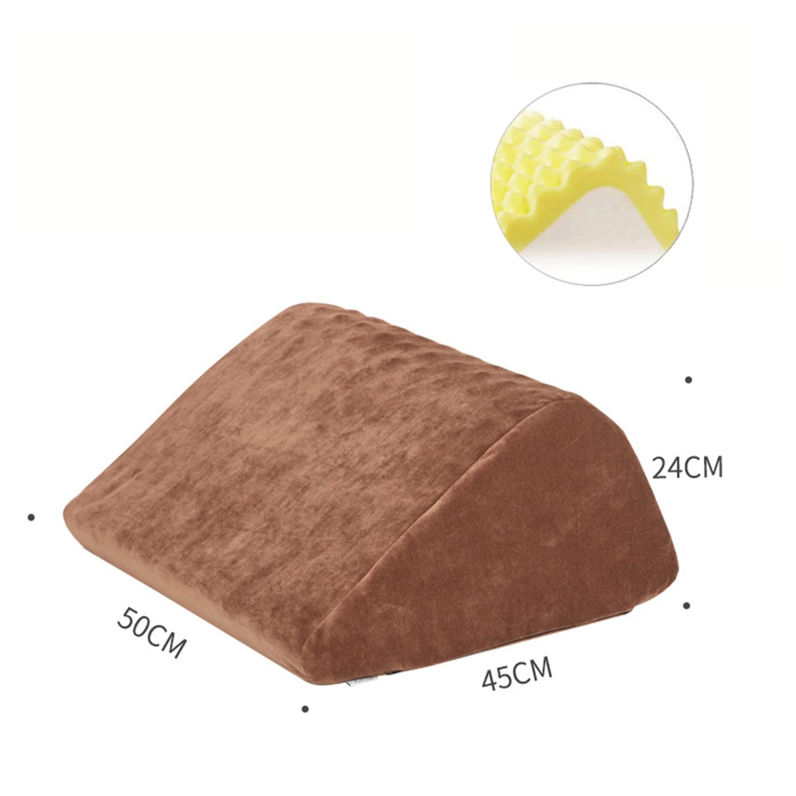Almohada de cuña para descanso de piernas, almohada de apoyo de espuma de elevación, cojín para descanso de piernas, cojín de elevación de venas para piernas, alivia el dolor de espalda/ciática