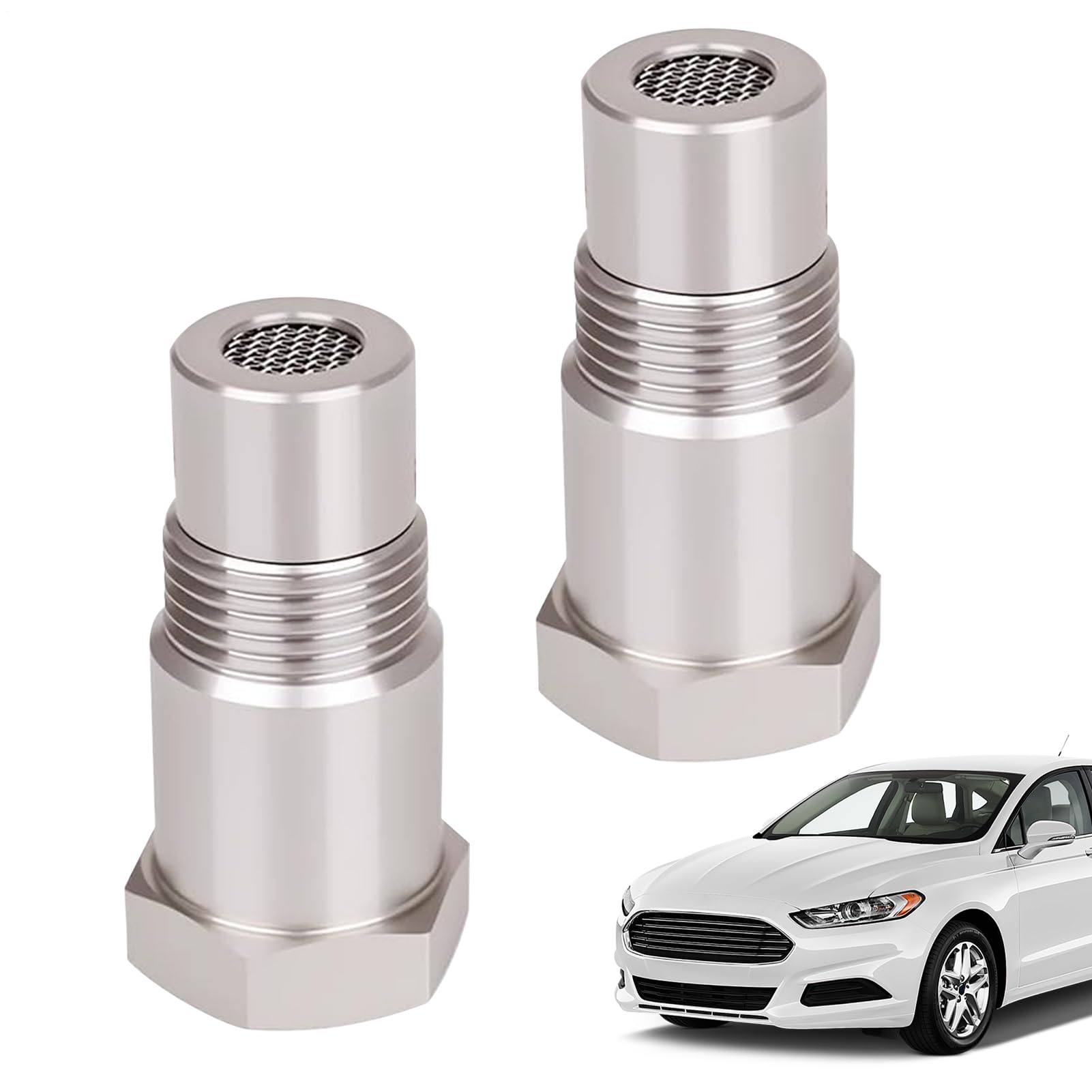 Toma de Sensor de O2,2 Piezas Adaptador Espaciador Sensor de Oxígeno - Herramientas y Equipos de Automoción para Reparación de Motor Bypass Chispa Vehículo