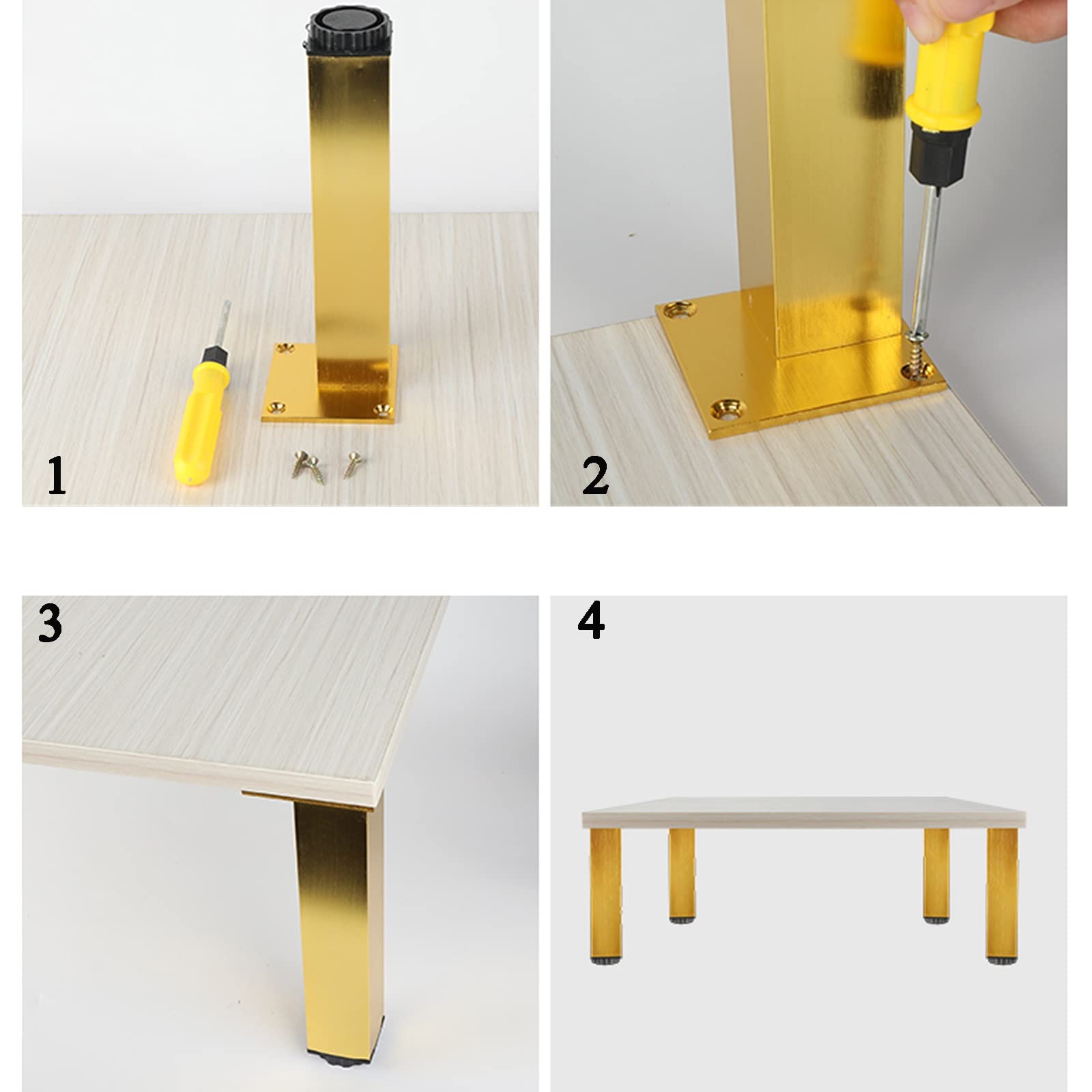 Pack De 2 Patas De Mueble Baño Remix Metal 9 Cm | Leroy Merlin