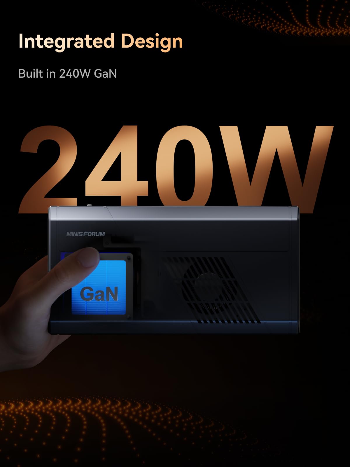 MINISOFURM MGA1 Mini eGPU Dock Station, AMD Radeon RX 7600MXT, 8GB GDDR6, Oculink 4i (PCIE4.0x4), 1xHDMI2.1 e 2XDP1.4 Uscita video, 3xUSB3.2 porte Type-A, costruito in 240W GaN, ATX/SFX/SFX Supporto X