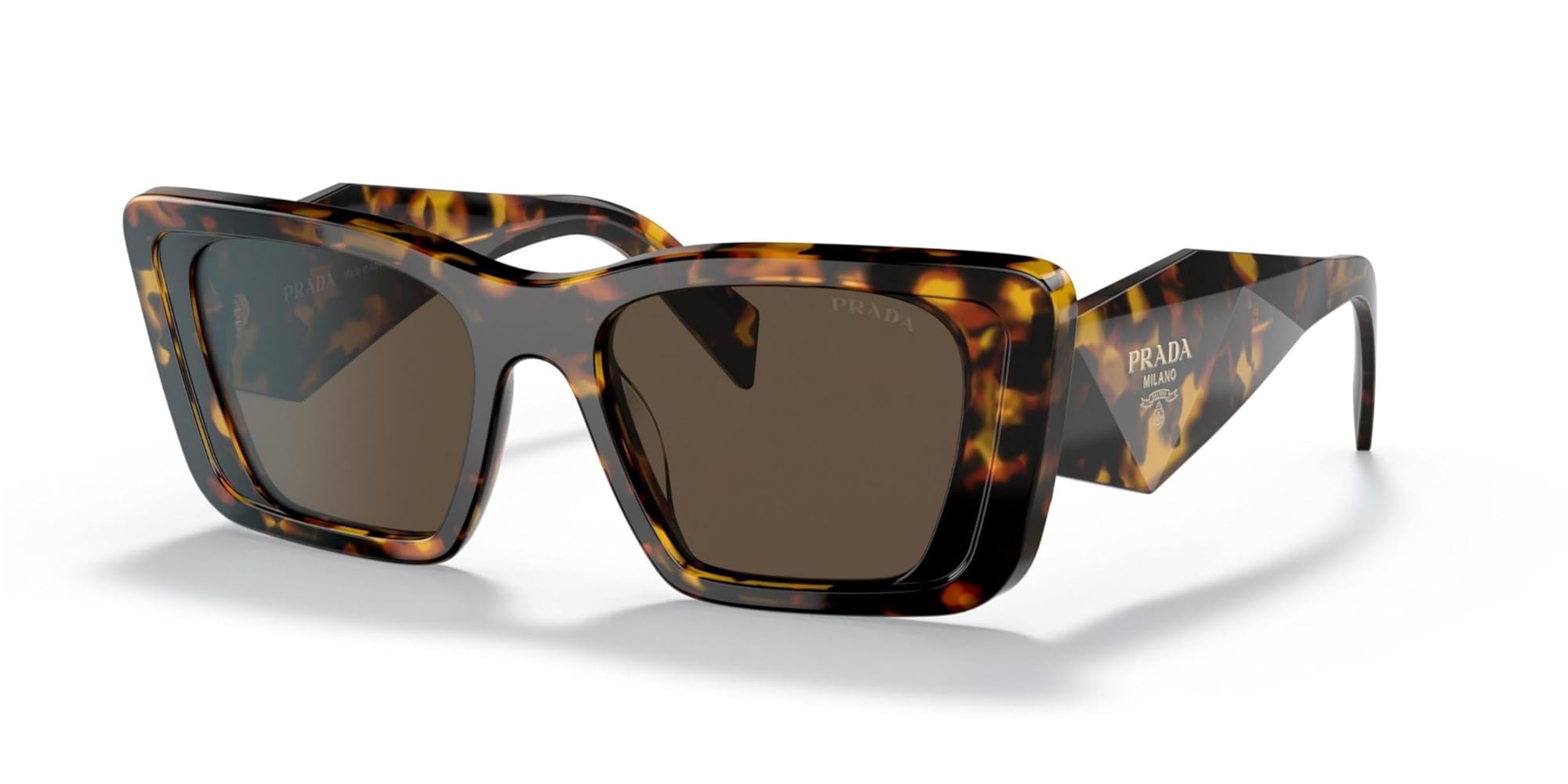 サングラス PRADA Woman Sunglasses Brown 0PR08YS 01V8C1 PRADA SYMBOLE PR 08YS 01V-8C1 Honey Havana Brown Lens Women