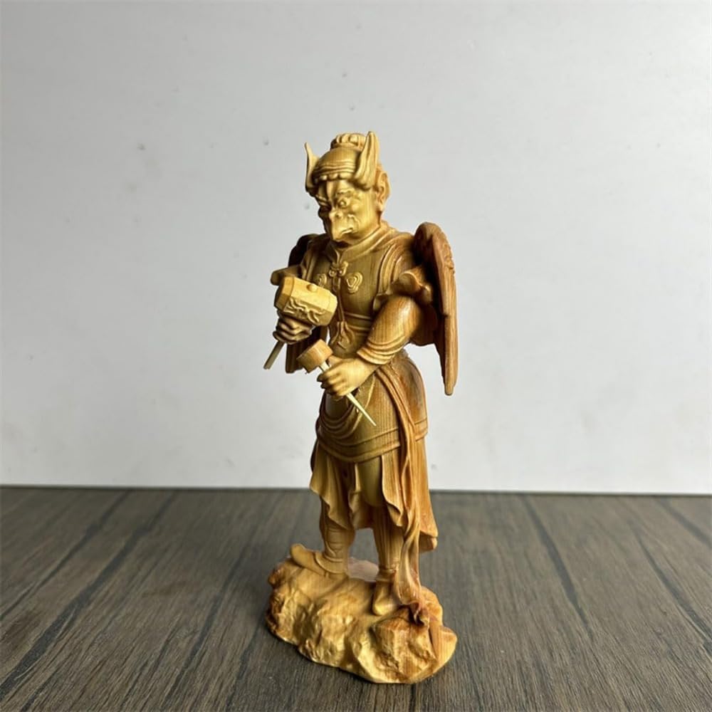 Amazon｜木彫り仏像 烏天狗 置物【諸天神】桧木製高級木彫り 総高20cm