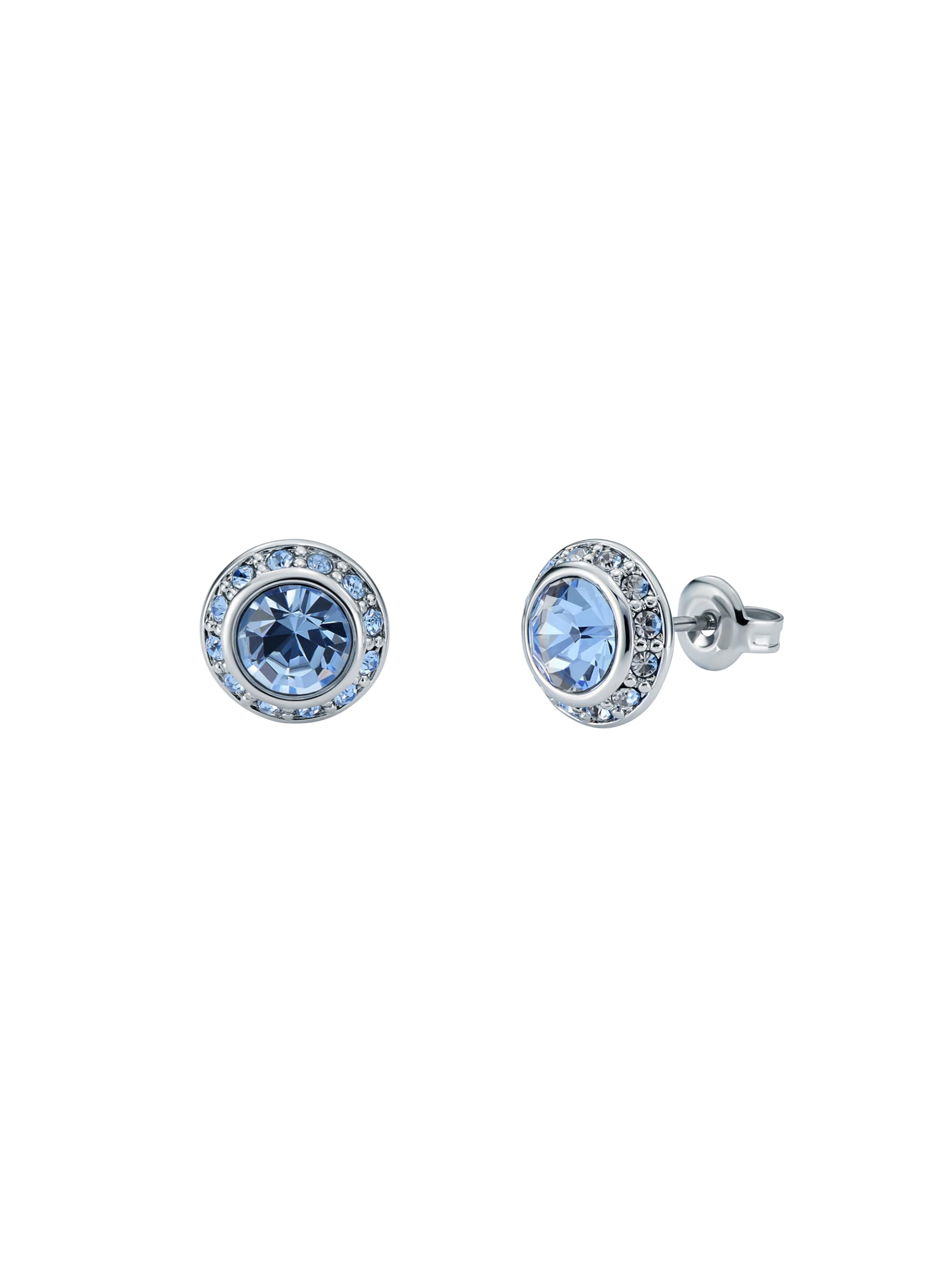 Soletia Solitaire Sparkle Crystal Stud Earrings For Women
