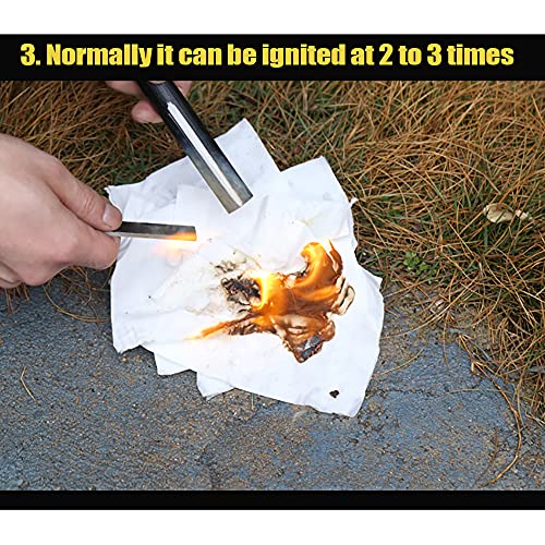 Survival Fire Starter Flint & Staal Striker voor BushCraft and Emergency, Firesteel Magnesium dat 10 mm dik is… - Image 8