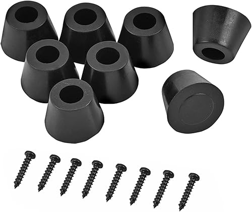 Miniatura 3 de 4 pares de pies de goma para altavoz, 1.181x0.787 in base antivibración almohadilla soporte para altavoz guitarra amplificador W tornillos