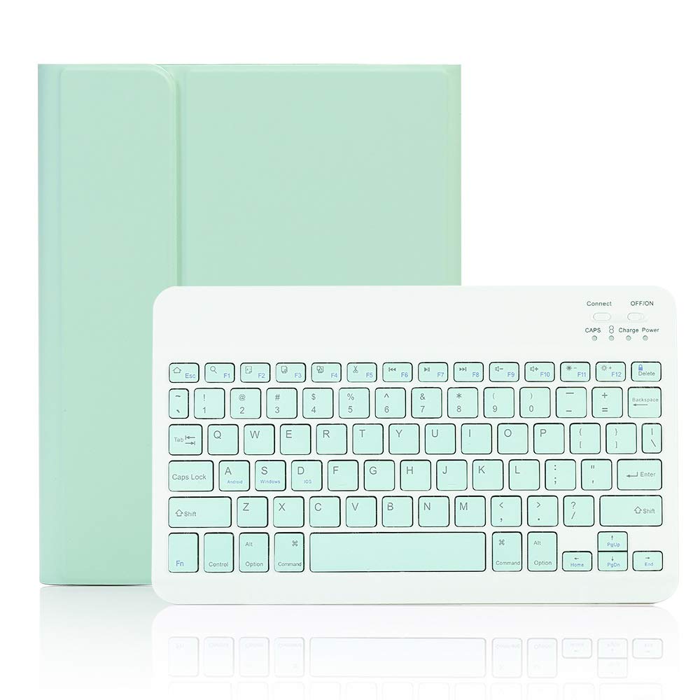 Étui de clavier pour Lenovo Tab M10 FHD Plus 10,3" (TB-X606F/TB-X606X), coque fine et légère avec clavier sans fil magnétique détachable pour Lenovo Tab M10 Plus, vert