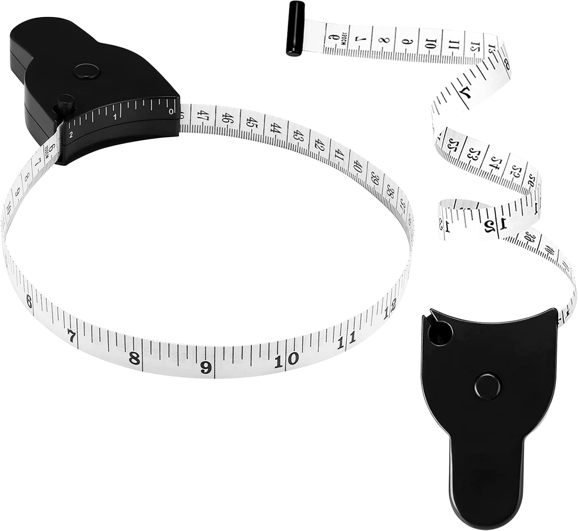 Body Measuring Tape โ Retractable Tape Measure for Body Measurements with Lock Button โ Accurate Dual Sided Inch/CM โ Smooth Retraction โ Compact Size for Travel โ 60in / 150cm