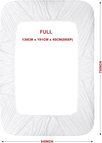 Miniatura 6 de WINGLAM Protector de colchón impermeable de tamaño matrimonial, funda de colchón sin ruido de tela de aire 3D, refrescante y transpirable, lavable a