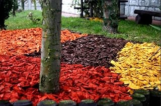 Astillas decorativas de madera – Coloridos corteza colorida – corteza de jardín – 20 kg (marrón)