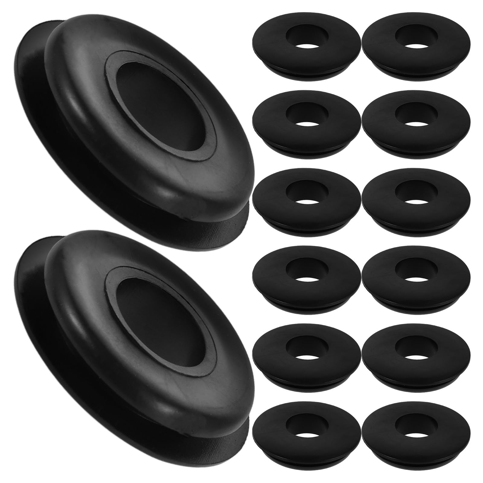 NOLITOY Juego de 100 Arandelas Negras de Caucho para Válvula de Puerta de Camión, Juntas Estándar Resistentes y Flexibles para Sellado de Remolques, Accesorios Industriales para Tractor