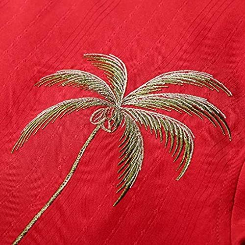 Bamboo Cay Men's Single Palm Embroidered Hawaiian Shirt - Image 5