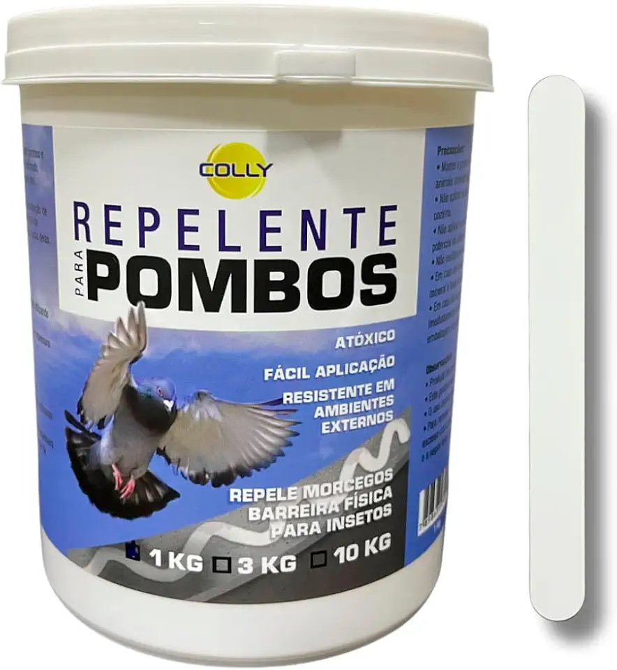 Repelente Pombo e Morcegos Repele Espanta Pombos Colly 1Kg Espanta Pombos Estapula