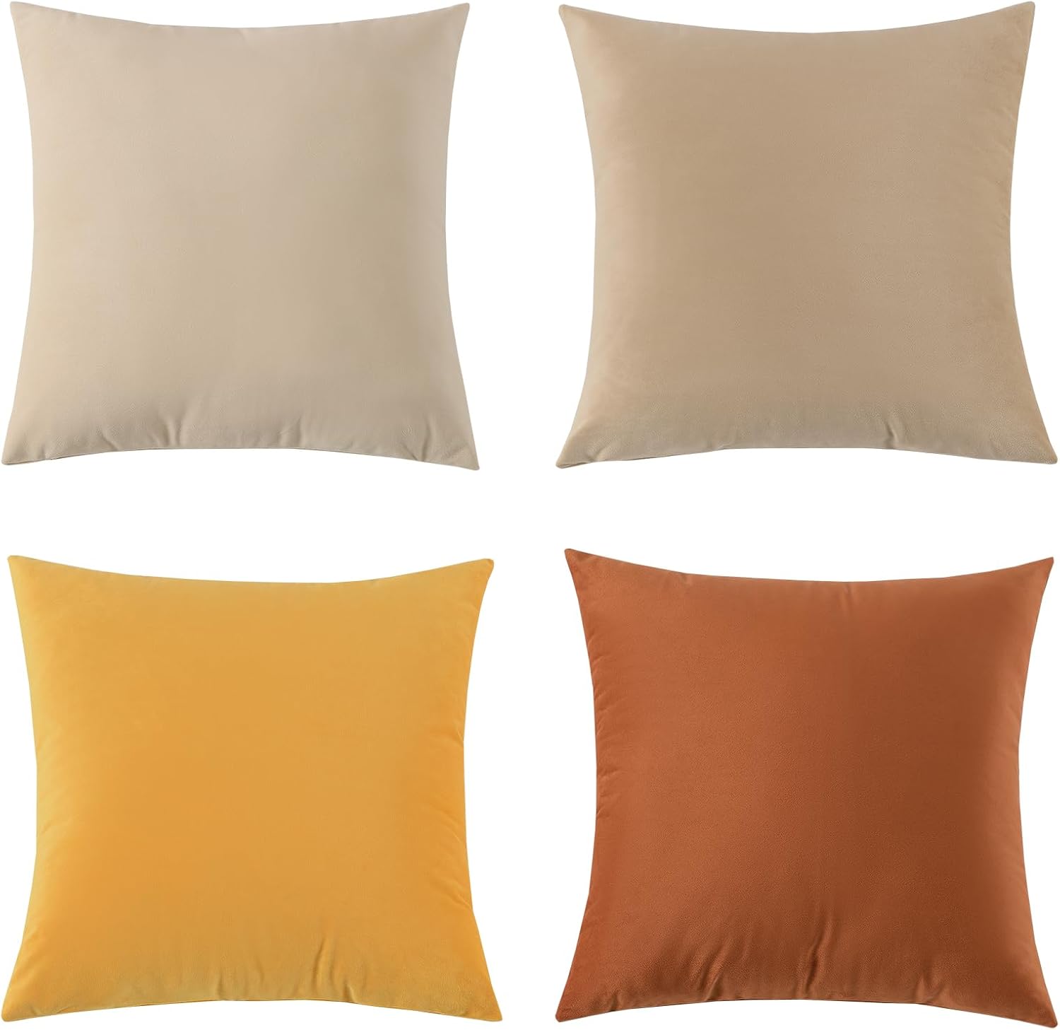 CôteCasa Velvet Throw Pillow Covers 16x16, Fall Throw