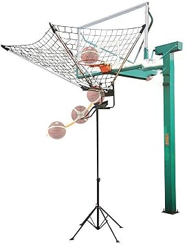 Basketball Shooting Machine Return System, Foldable Basketball Returner Attachment Shooting Practice Returner, Adjustable Height, Indoor Outdoor Hoop Return Net System, for Basketball