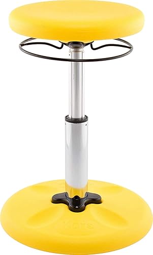 Miniatura 56 de Kore - Silla de altura ajustable, asiento activo para niños, adolescentes: Mejor que una pelota de equilibrio, asientos flexibles para aula. Negro