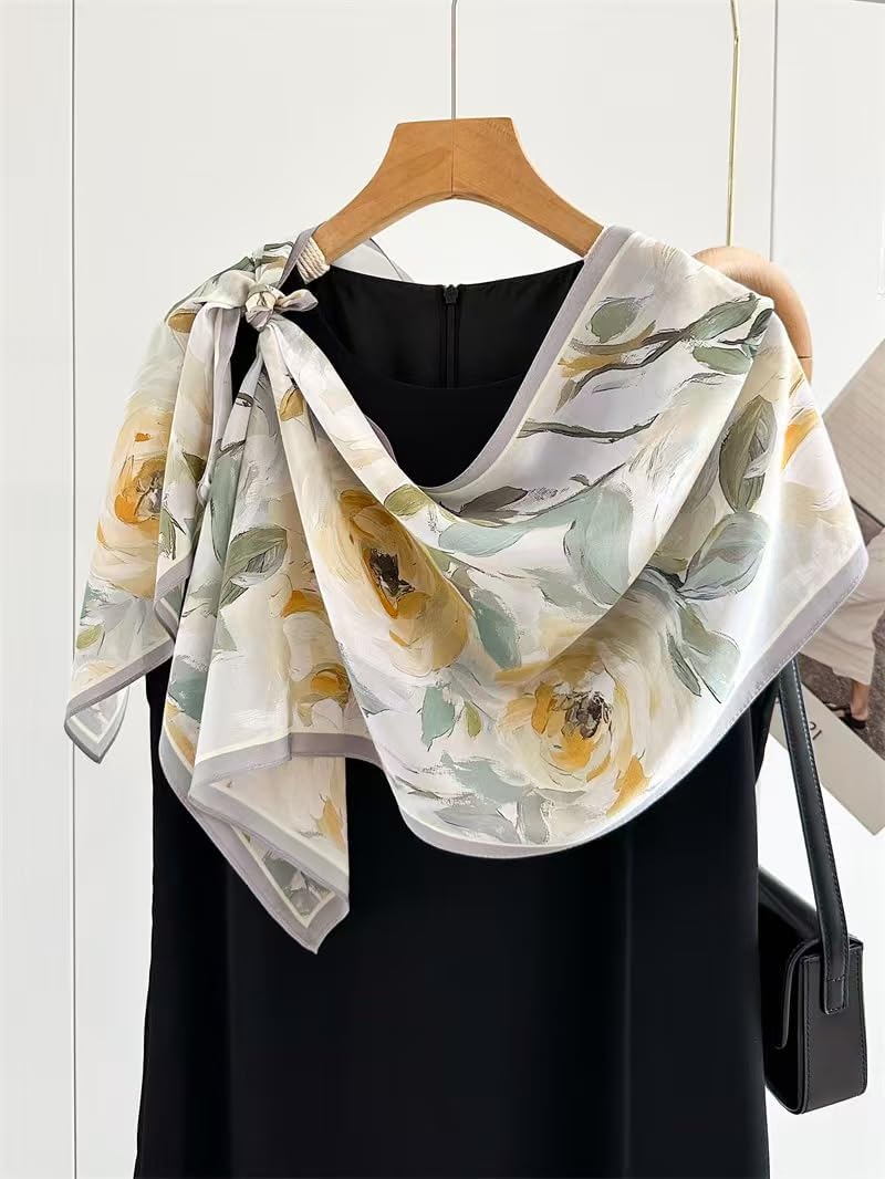 Mulberry Silk Georgette Scarf - 12.6x63in Lightweight Shawl Wrap,Elegant Dance Travel Accessory for Women - Image 4