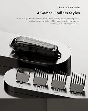 Oraimo Barber Clippers Cordless Hair for Men Cutting Kit Zero-Gap Blade | Super Powerful Motor, Adjustable to Zero Gap, Stainless Steel Blade, 150-Minute Runtime