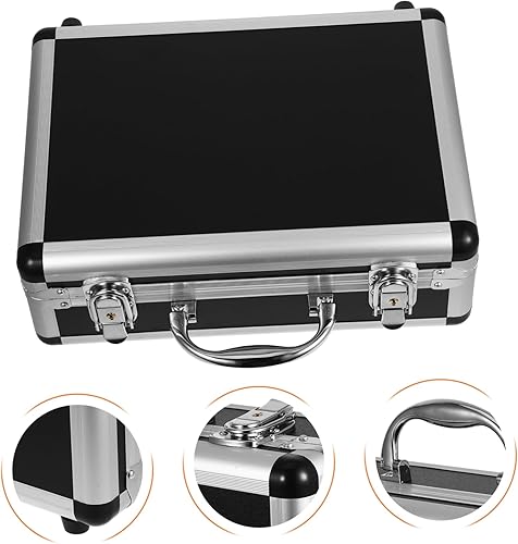 Miniatura 8 de Estuche de almacenamiento de herramientas de aluminio, organizador de maletín portátil, mecanismo de bloqueo para herramientas y accesorios, diseño