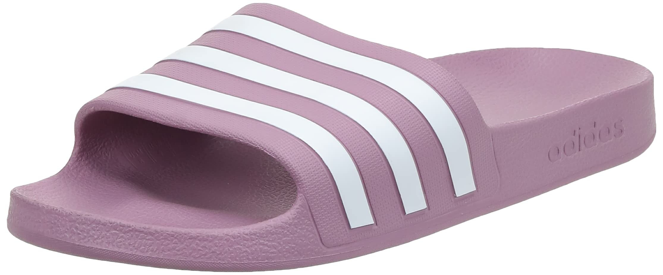 adidas Unisex Adilette Aqua slide sandal, Cherry Metallic White Cherry Metallic, 7.5 UK