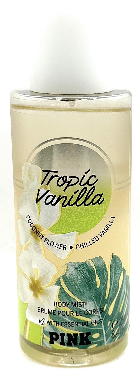 Victoria's Secret Pink Tropic Vanilla Fragrance Body Mist 8.4 fluid Ounce Spray