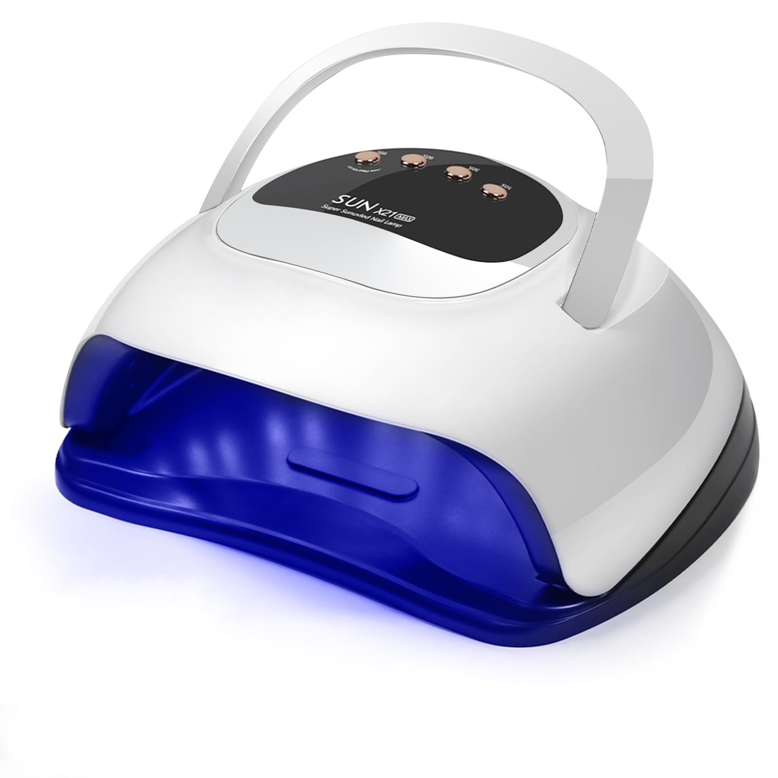 Lámpara de uñas LED UV de 320 W con 72 cuentas LED, secador de uñas profesional, luz UV para uñas con 4 ajustes de temporizador, secador LED de gel de curado de esmalte de uñas con sensor automático,
