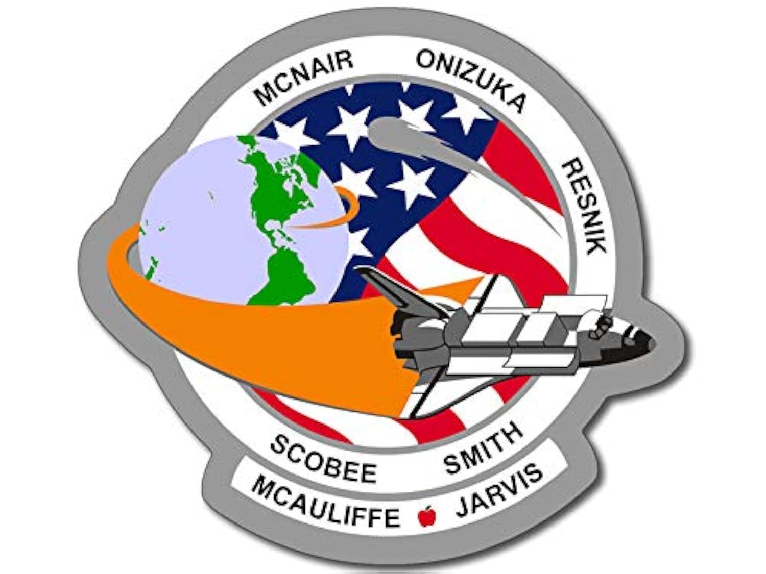 Amazon.com - Round Space Shuttle Mission STS 51L Sticker