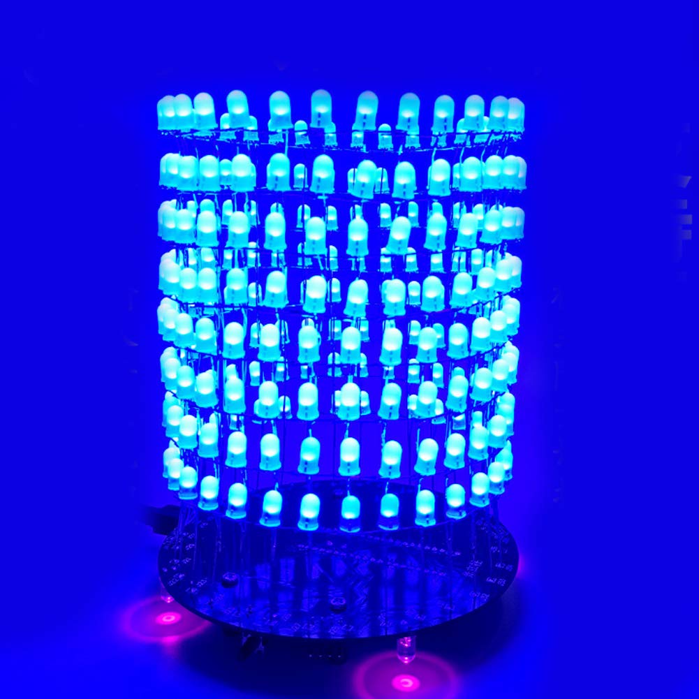 LED Music Spectrum DIY Kit 8x32 Dot 5V USB Electronic Assembly Project Kit with Remote Control