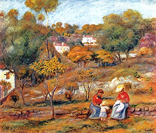 Peinture à l'huile sur toile paysage à cagnes Renoir art mural