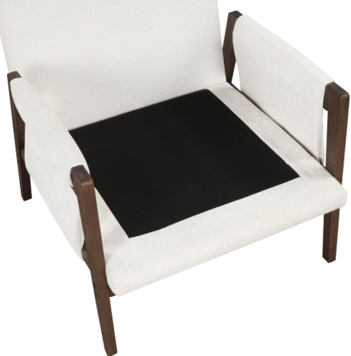 Mid-Century Modern Velvet Accent Armchair Living Room Chair Reading Chair for Home Office Study Room Guest Room Studio, White