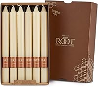 Vista 28 de Root Candles Velas de cena sin perfume Smooth Collenette de 7 pulgadas, caja de 4, Butterscotch