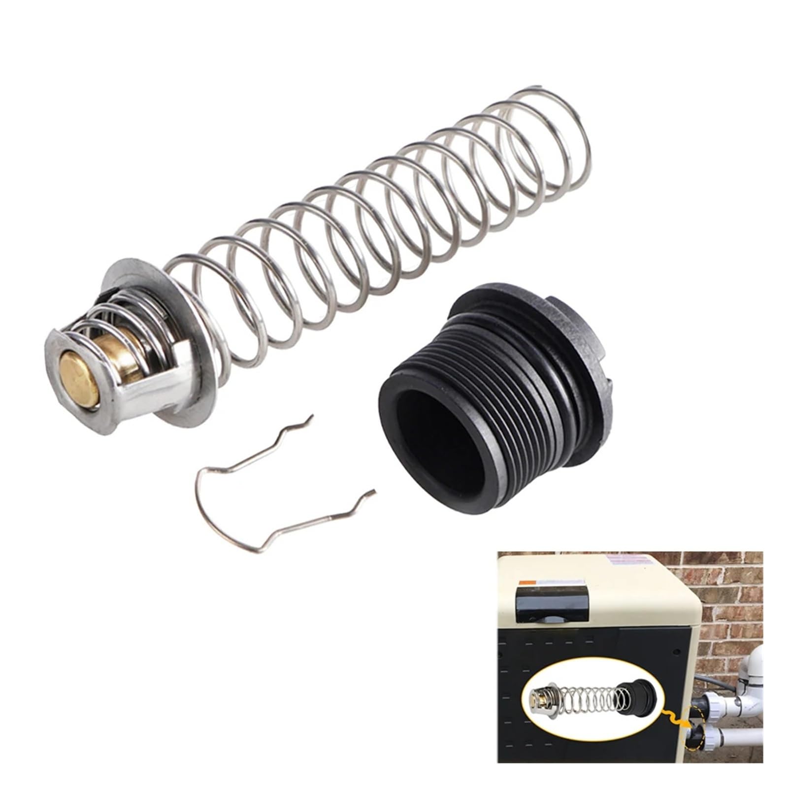 Calentador de Agua, Regulador de Temperatura for Calentador Piscina (5 Unidades, 77707-0010), Compatible con Calentadores y SPA