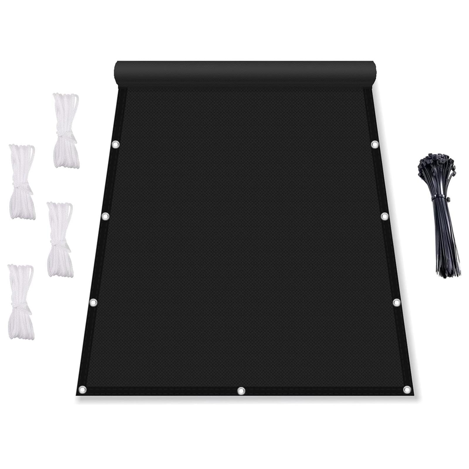 GJZQDKX Waterproof Rectangular Sun Shade Sail - UV Protection for Patio, Weather-Resistant Canopy, Available Sizes (2x5m, Black) - Perfect for Outdoor Sun Protection